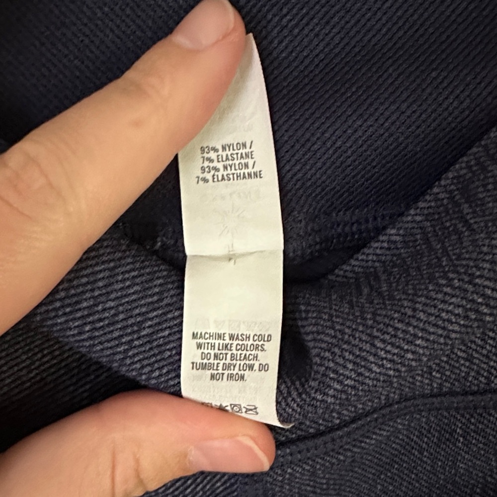 Aerie High-Waisted Ribbed Navy Blue Leggings - Picture 8 of 9